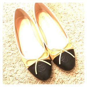 Two tone Bow flats